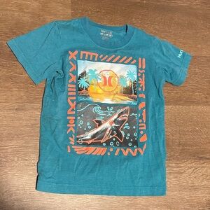 Hurley Kids Teal Shark Graphic Tee